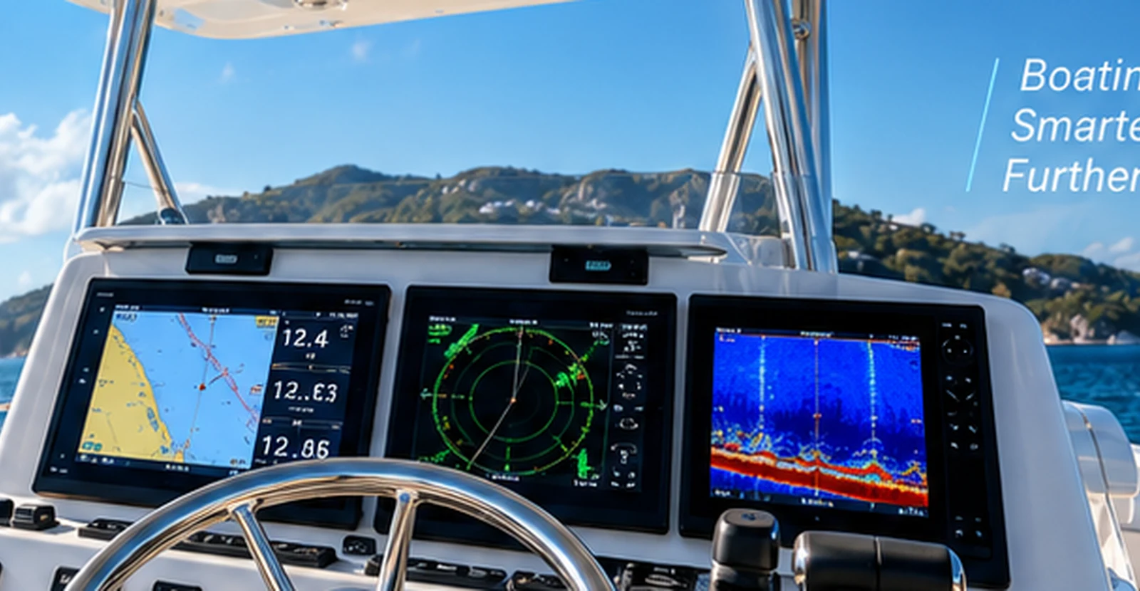 Marine navigation and electronics at the helm